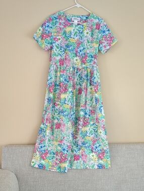 Small Vermont Country Store Floral Cotton Midi Dress